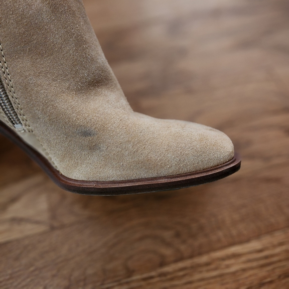 Franco Sarto Tan Suede Ankle Boots - Picture 4 of 10